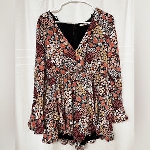 Floral long sleeve Romper